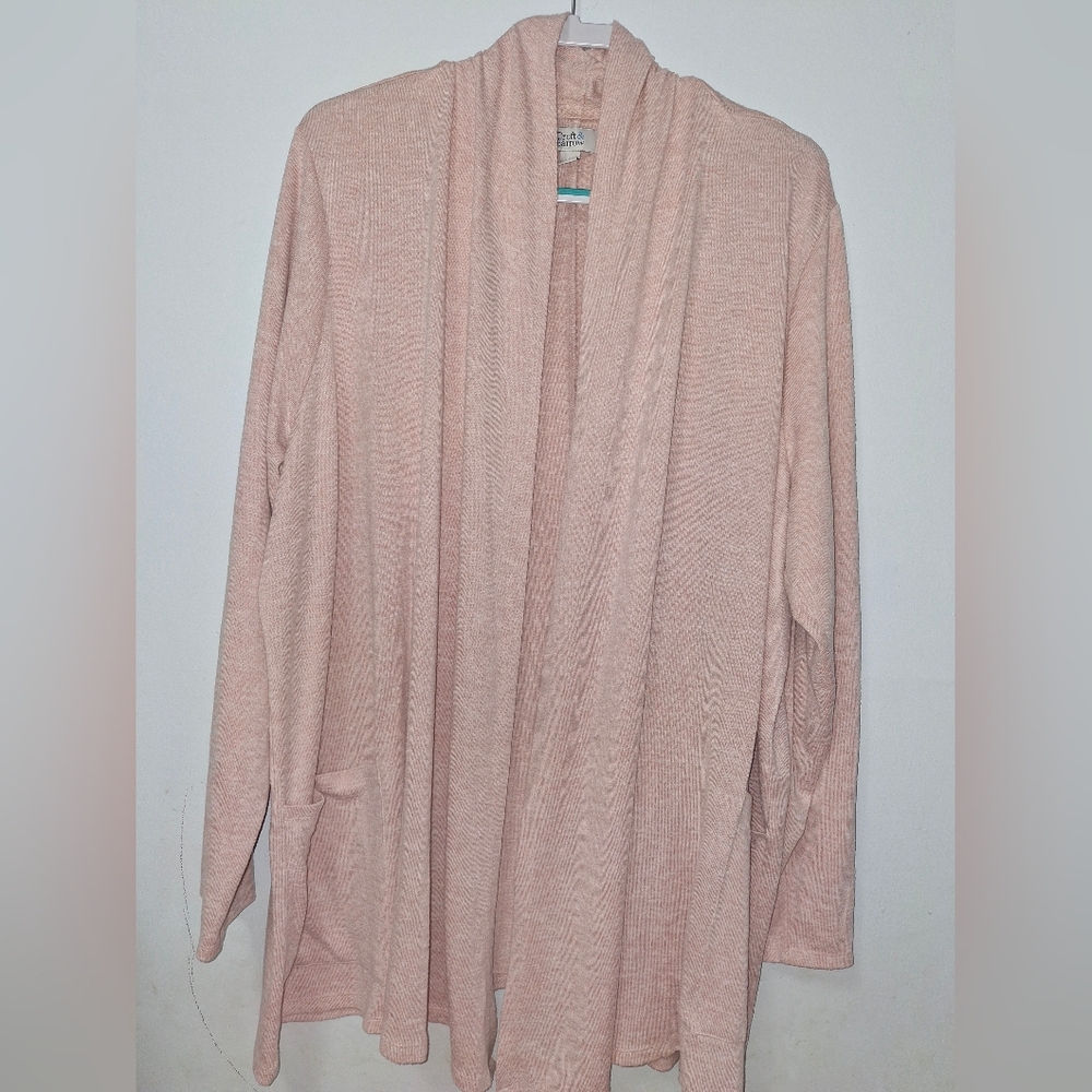 Croft & Barrow Pink Cardigan 3XL